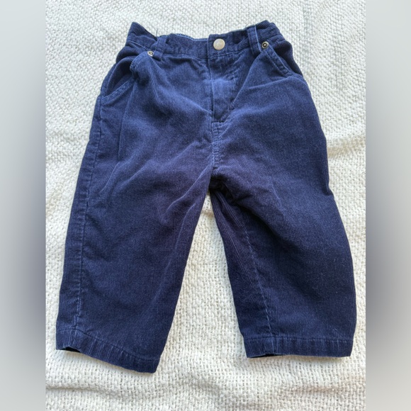2nd Step Baby Boys Soft Navy Blue Corduroy Pants - Picture 1 of 3